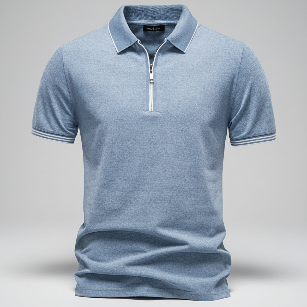 Ashton Zip Polo - Men's Stretch Zip Neck Polo Shirt