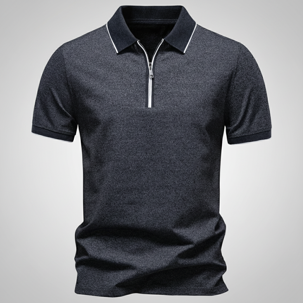 Ashton Zip Polo - Men's Stretch Zip Neck Polo Shirt