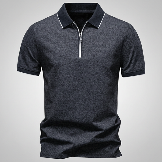 Ashton Zip Polo - Men's Stretch Zip Neck Polo Shirt