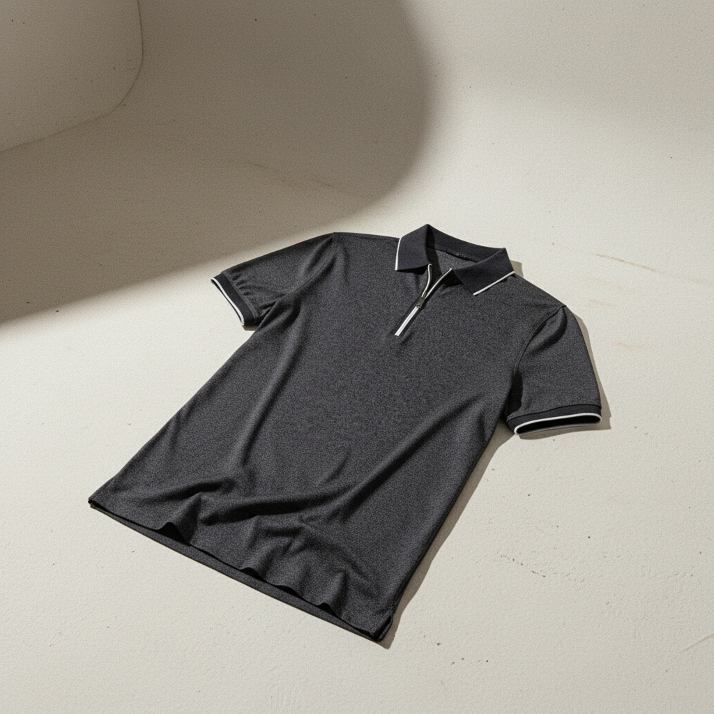 Ashton Zip Polo - Men's Stretch Zip Neck Polo Shirt