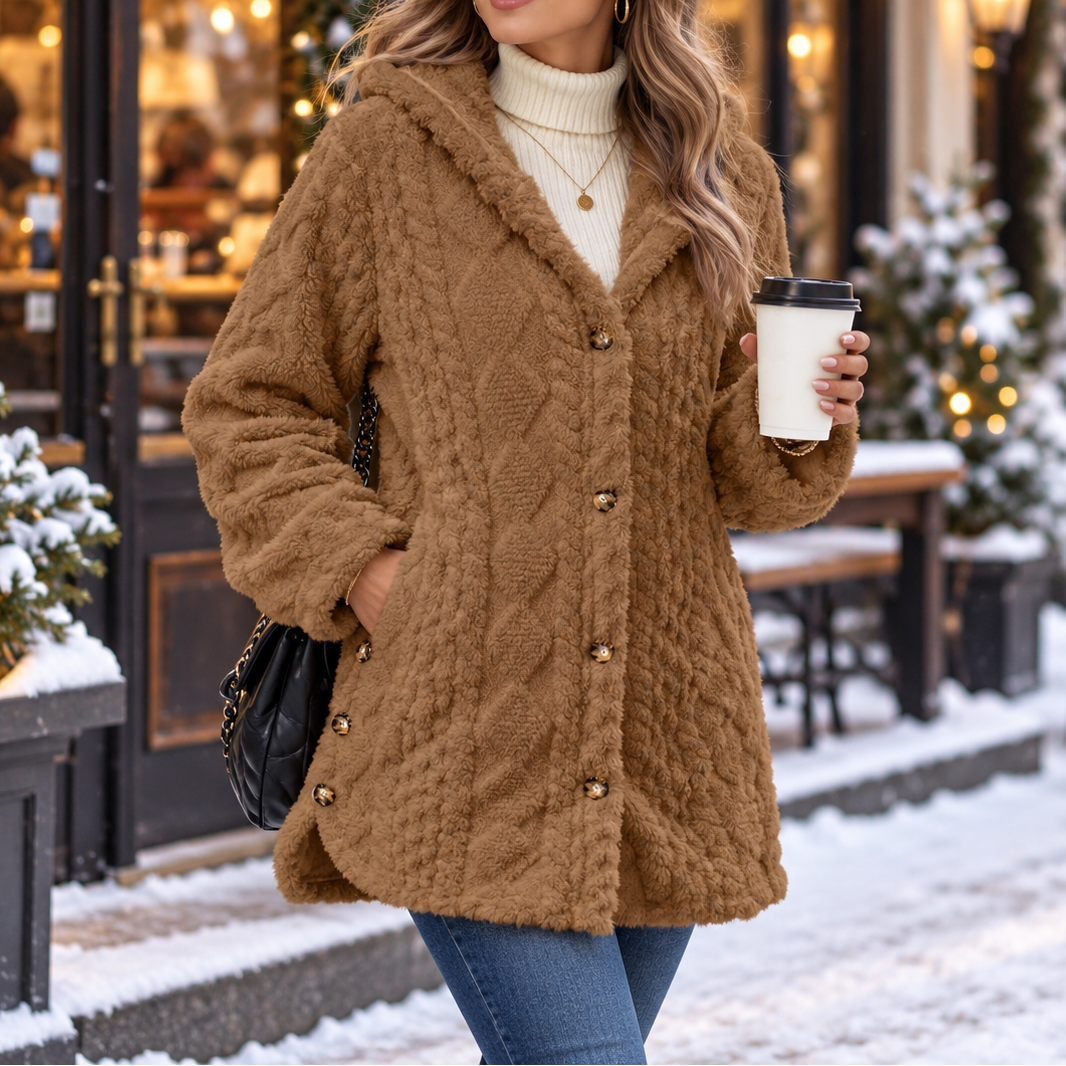 Hearth & Hood Cardigan - Hooded Button Front Women's Knit