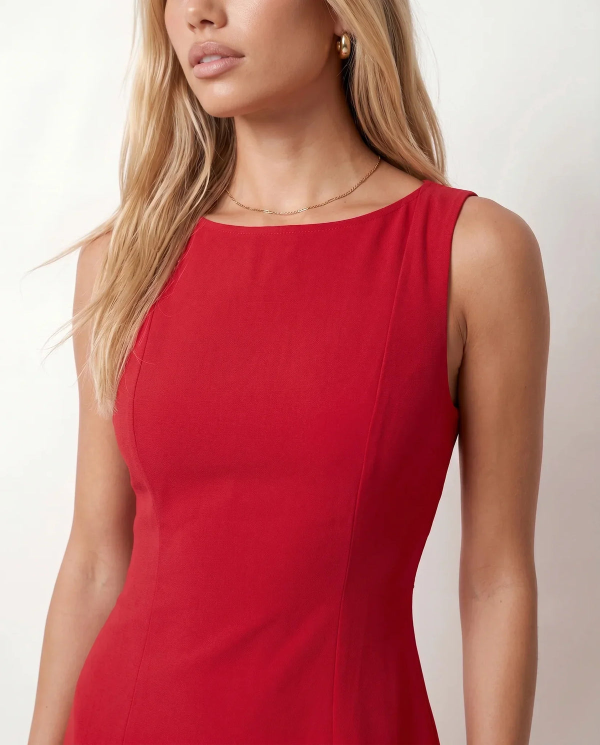 Maraea Fitted Mini Dress - Women's Boat Neck Cocktail Dress