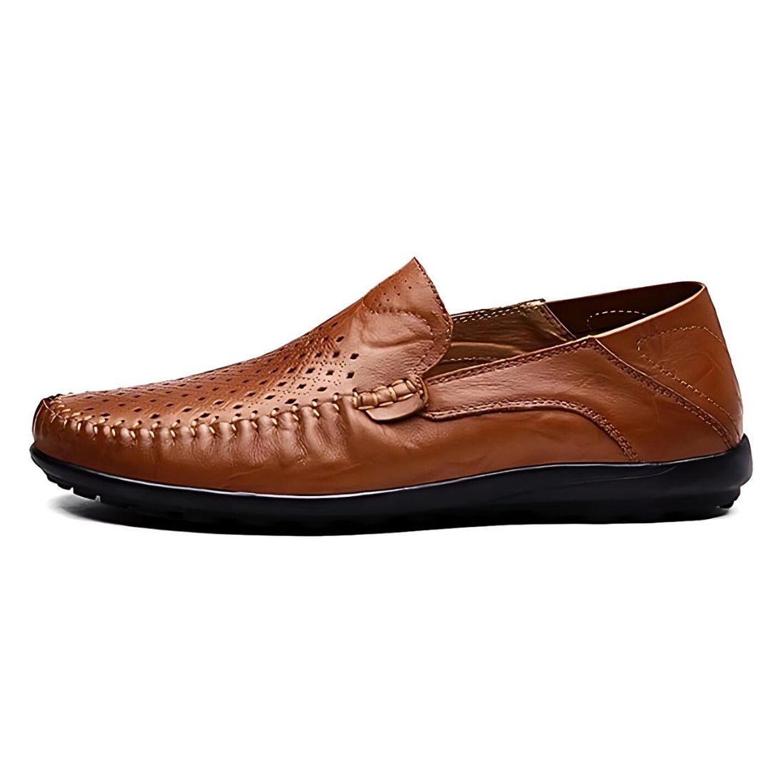 Air-Flow Leather Loafers - Men's Breathable Shoes