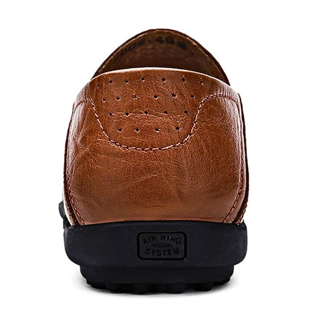 Air-Flow Leather Loafers - Men's Breathable Shoes