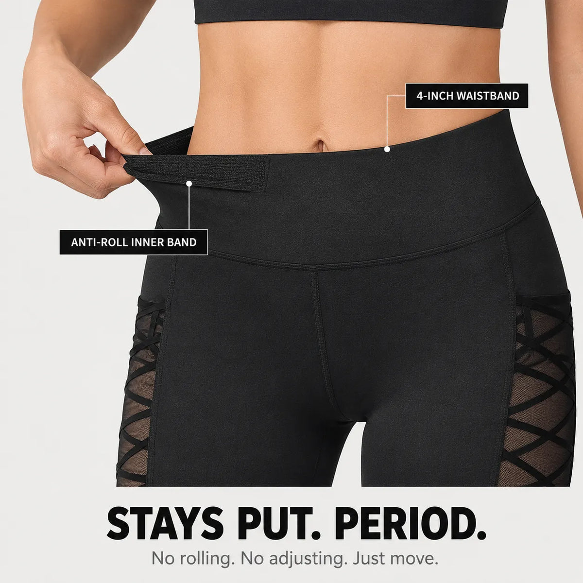 Flexora Capri Leggings - Mesh Side Women's Gym Leggings