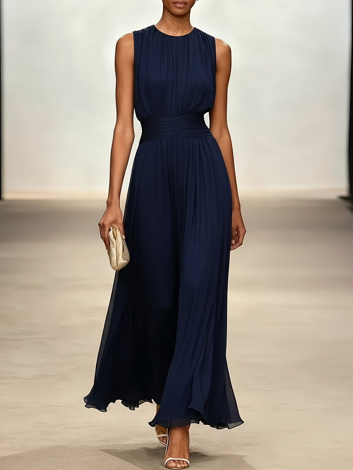 Arabella Pleated Maxi Dress - Women's Wedding Guest Dress