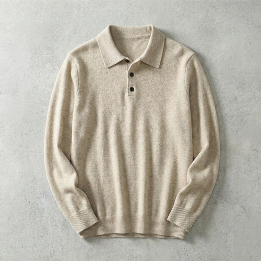 Florence Knit Pullover Sweater - Men's Lapel Jumper