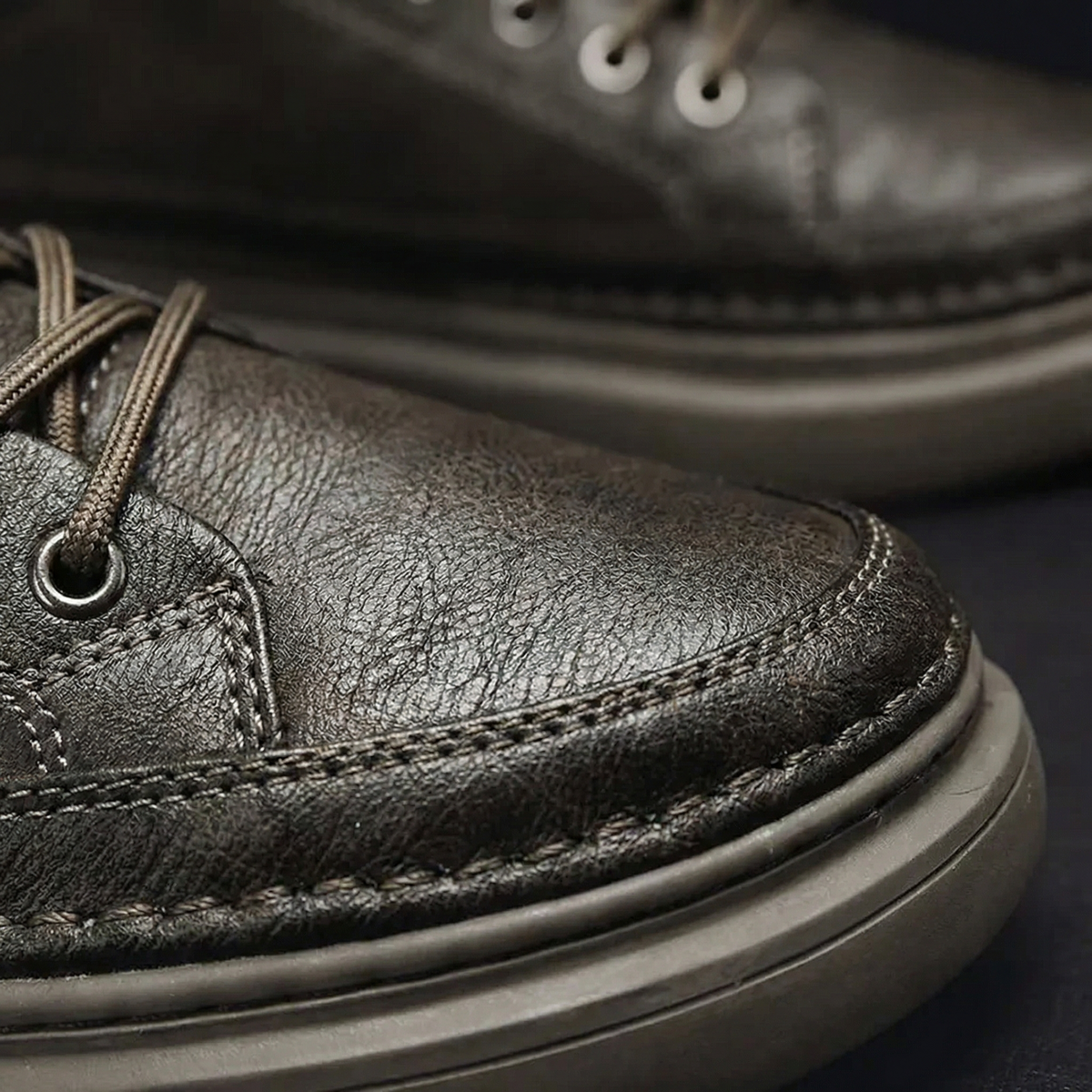 Lisbon Men's Casual Sneakers - Leather Slip On Trainers