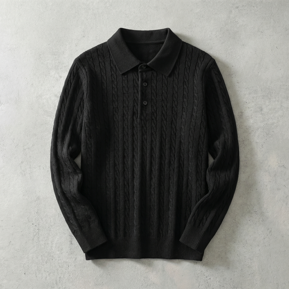 Ares Knitted Pullover Sweater - Men's Cable Knit Jumper