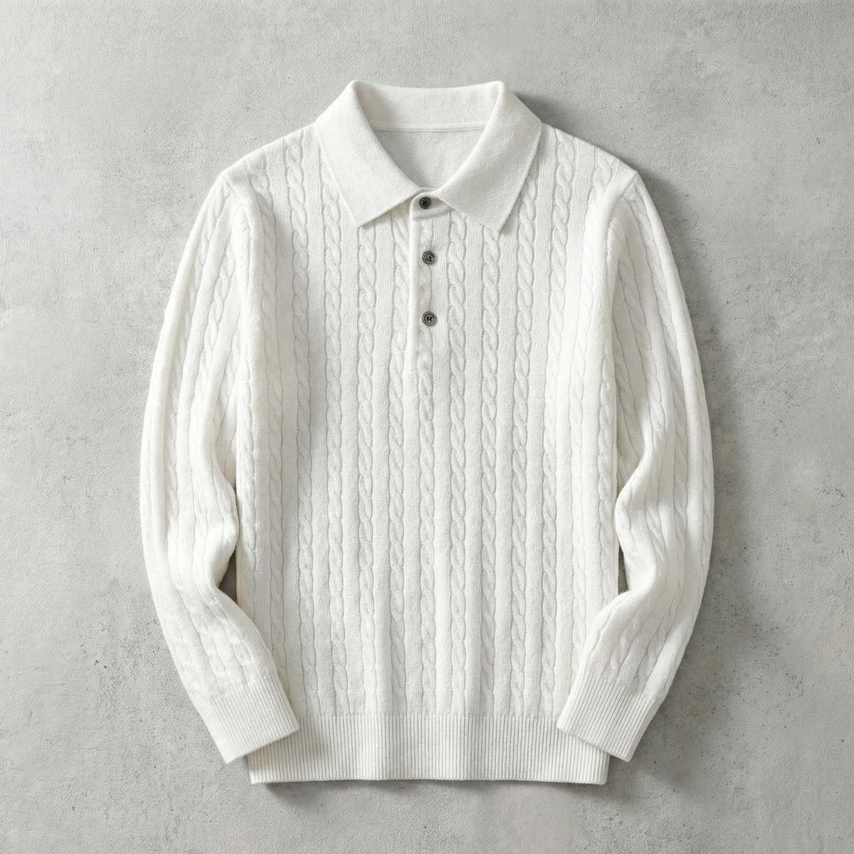 Ares Knitted Pullover Sweater - Men's Cable Knit Jumper