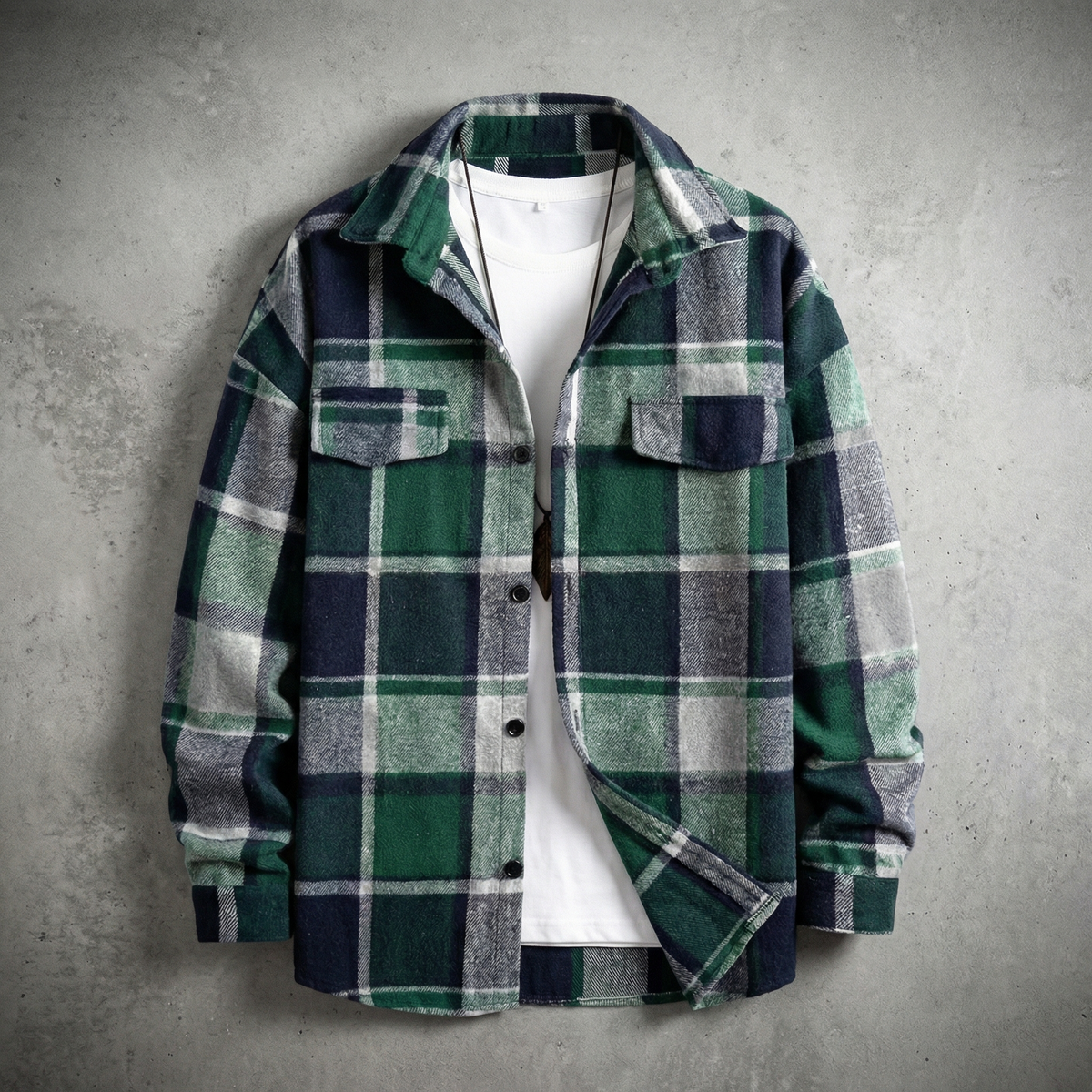 Flinn Woolen Shirt Jacket - Men's Plaid Shacket