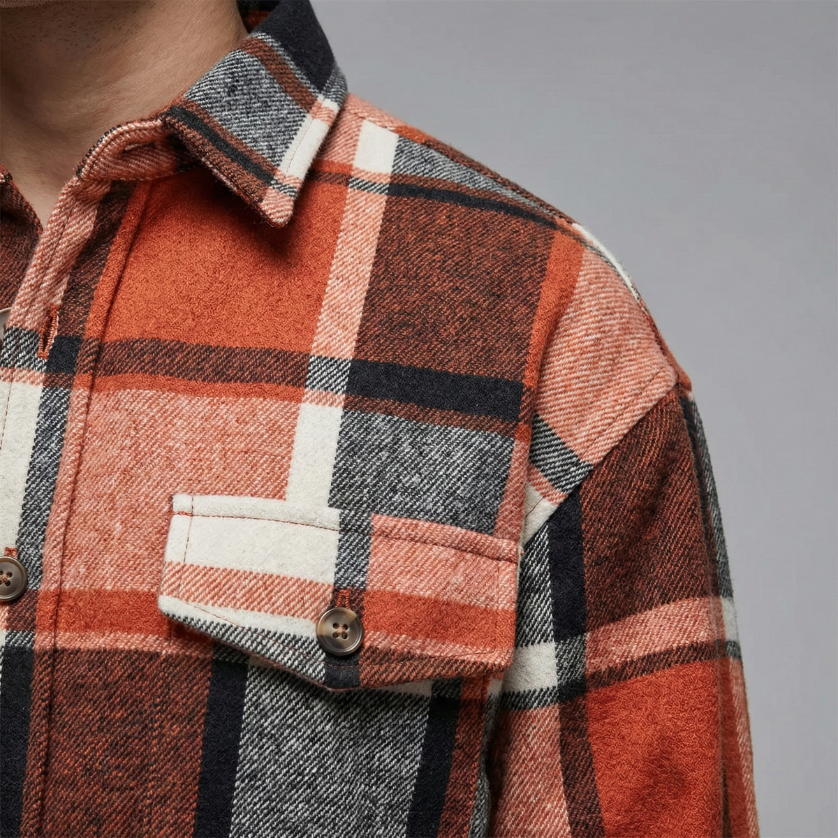 Flinn Woolen Shirt Jacket - Men's Plaid Shacket