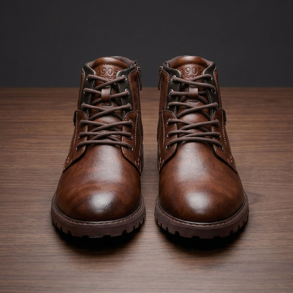 Madrid Ankle Boots - Men's Leather High Top Boots