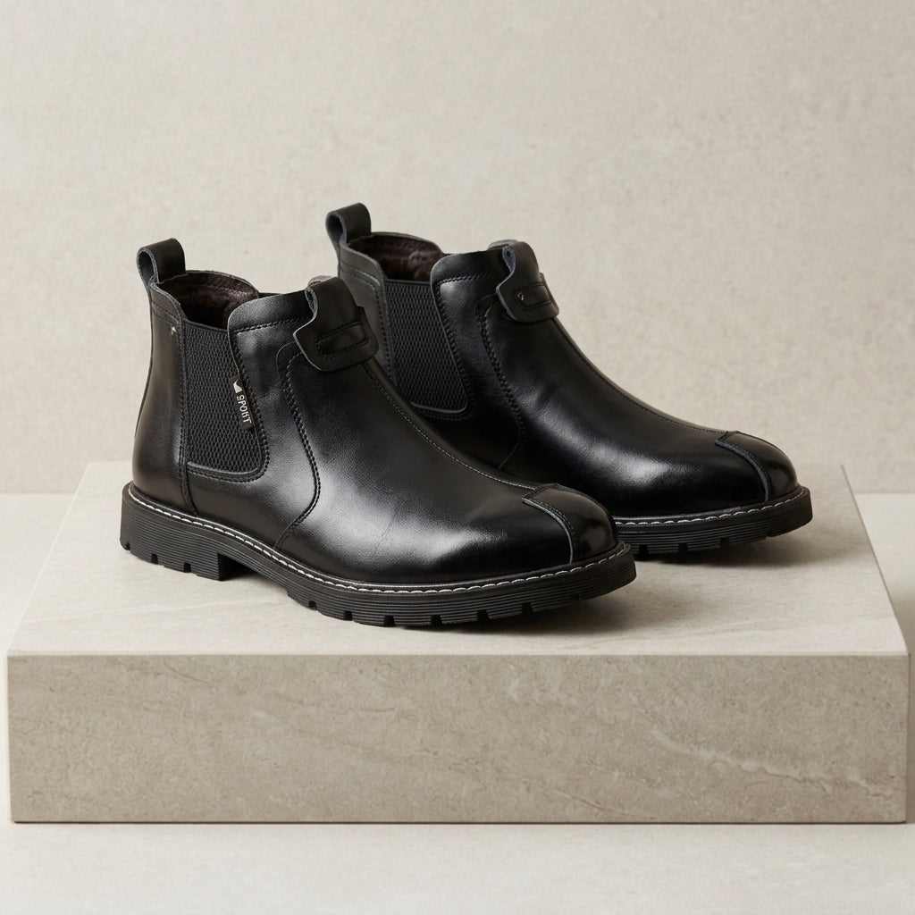 Belvion Leather Ankle Boots - Men's British Style Boots