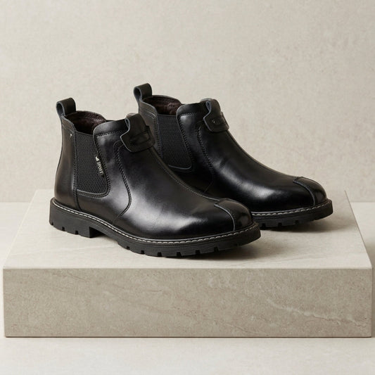 Belvion Leather Ankle Boots - Men's British Style Boots
