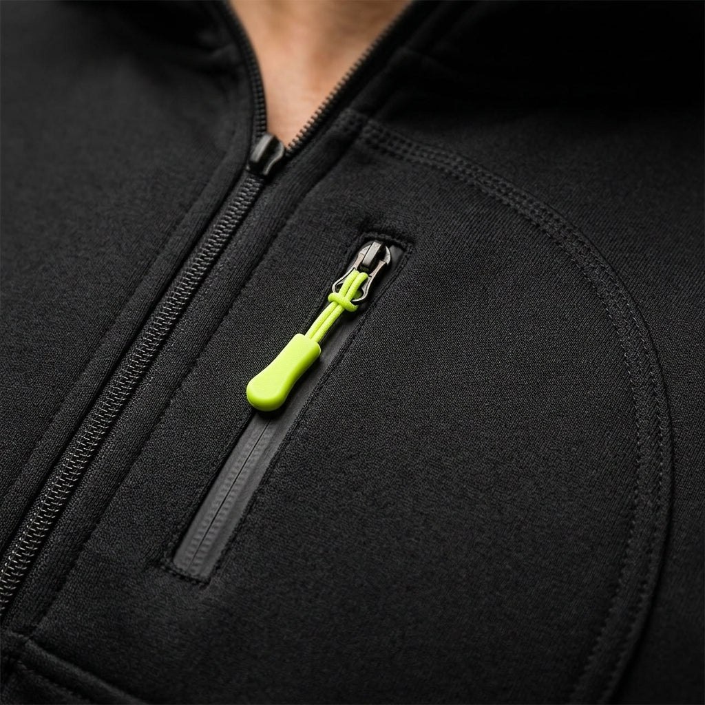 Tavian Zip Hoodie with Pockets - Men's Zip Up Hoodie