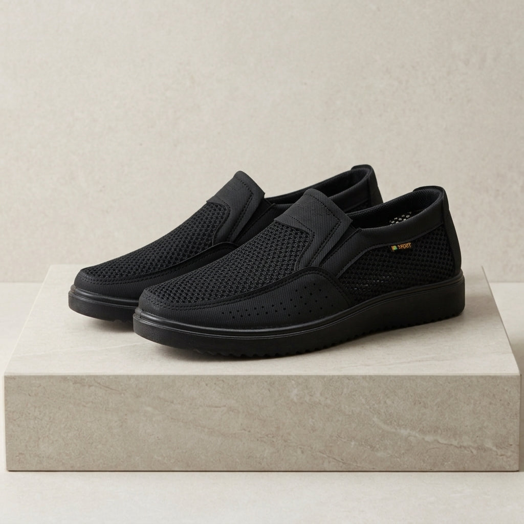 Cannes Casual Sneakers - Men's Mesh Slip On Trainers