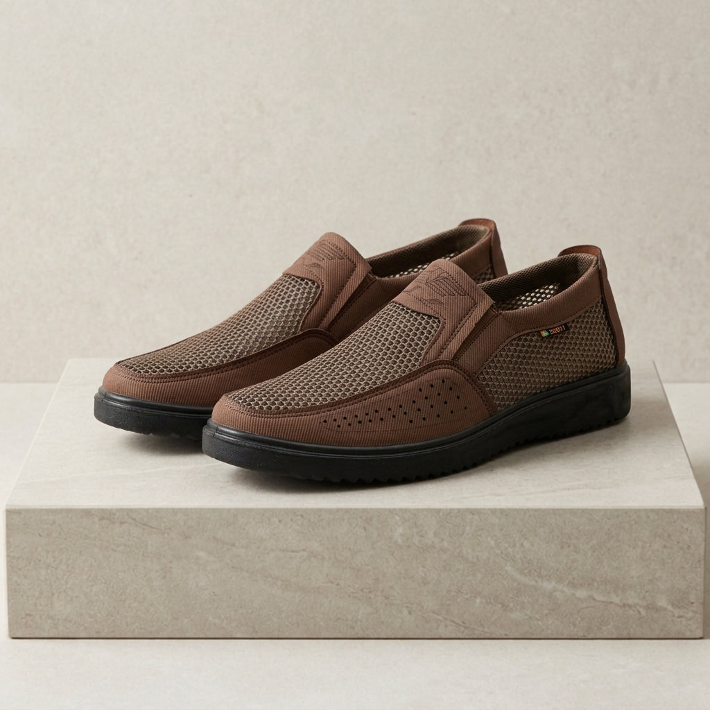 Cannes Casual Sneakers - Men's Mesh Slip On Trainers