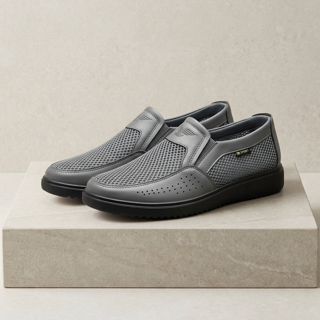 Cannes Casual Sneakers - Men's Mesh Slip On Trainers