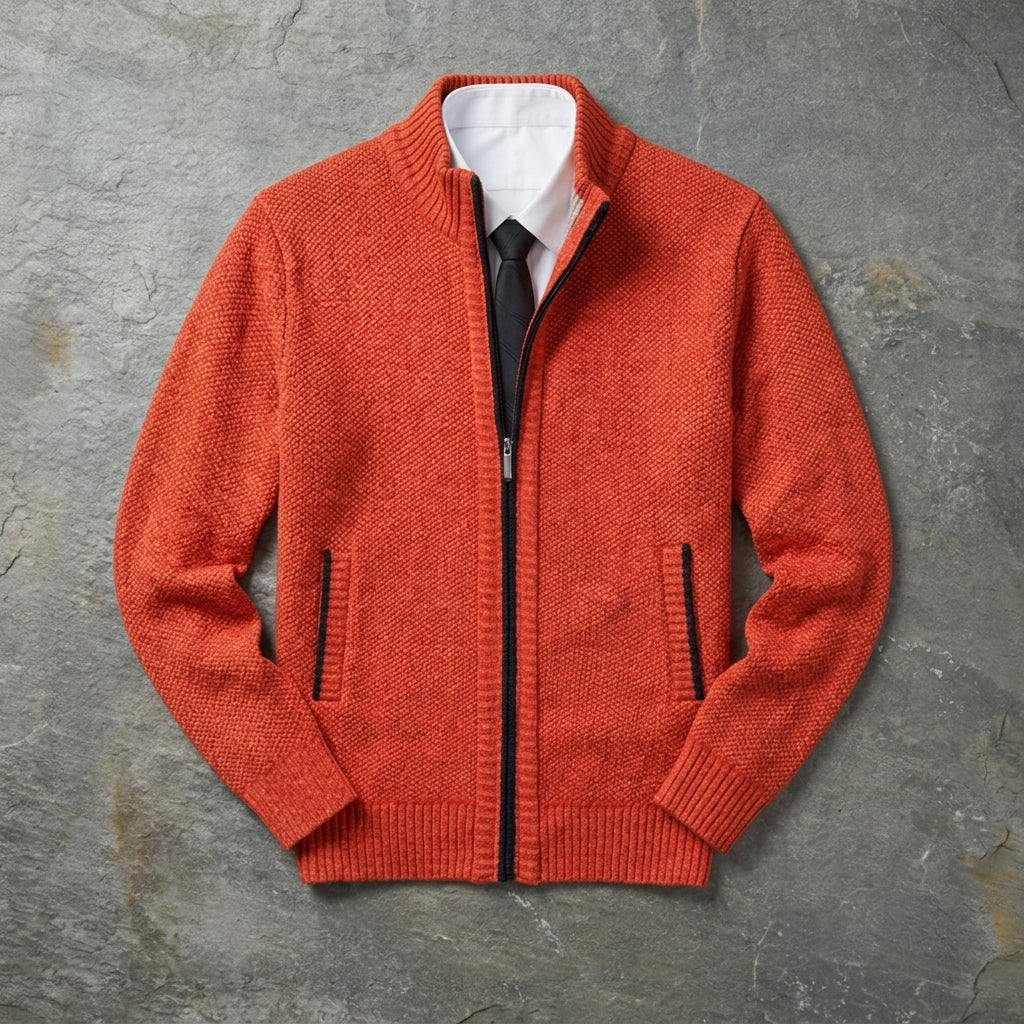 Dovielle Casual Sports Sweater - Men's Zip Jacket