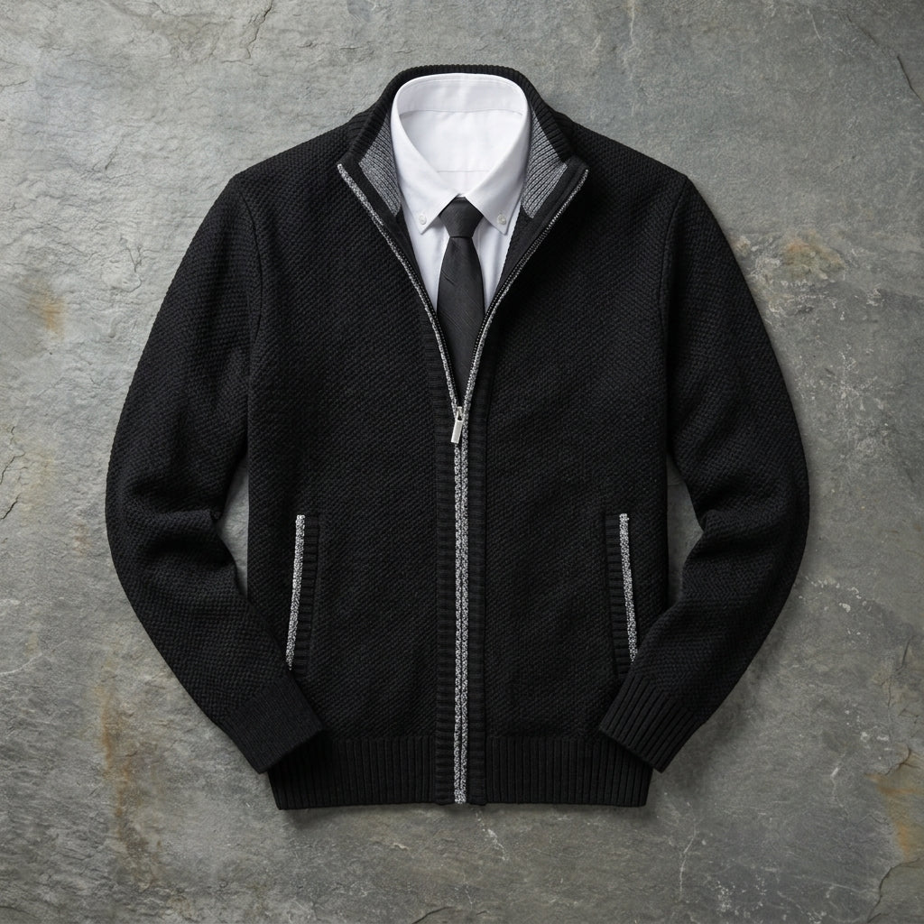 Dovielle Casual Sports Sweater - Men's Zip Jacket