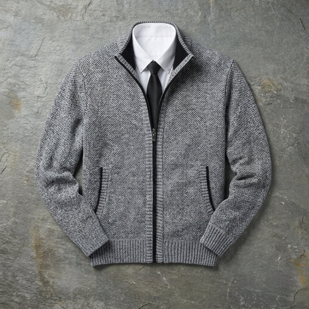 Dovielle Casual Sports Sweater - Men's Zip Jacket
