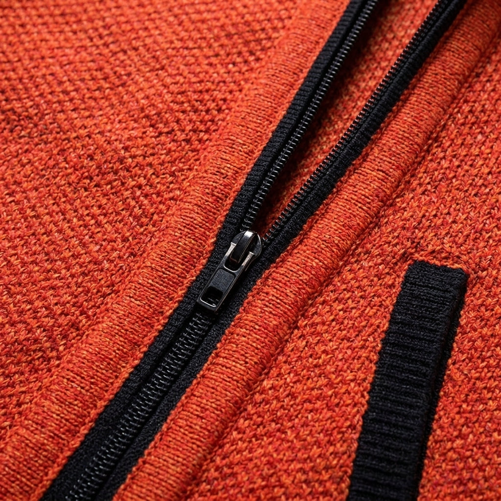 Dovielle Casual Sports Sweater - Men's Zip Jacket