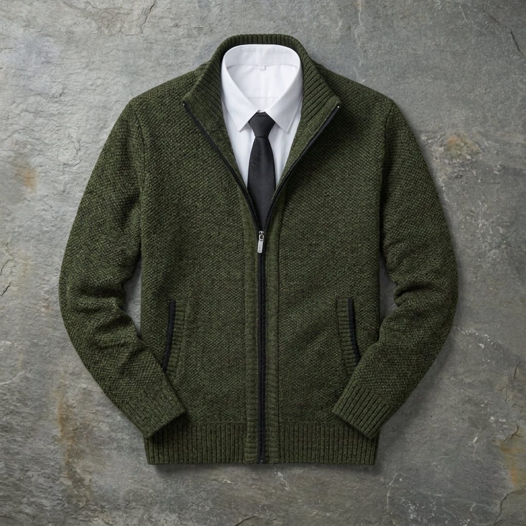 Dovielle Casual Sports Sweater - Men's Zip Jacket