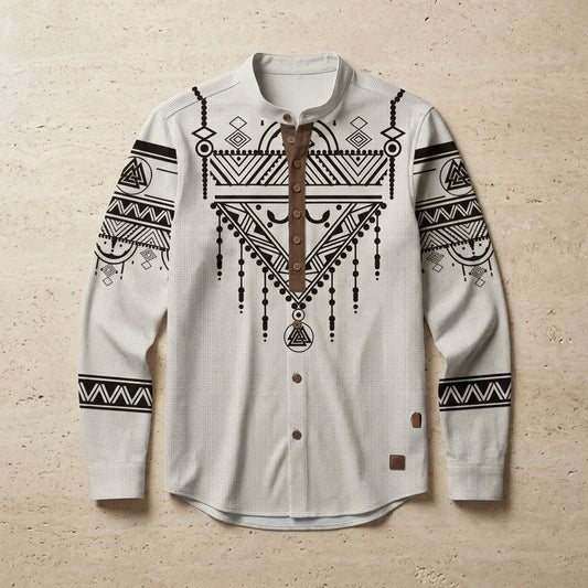 Vioraine Casual Shirt - Men's Long Sleeve Linen Shirt