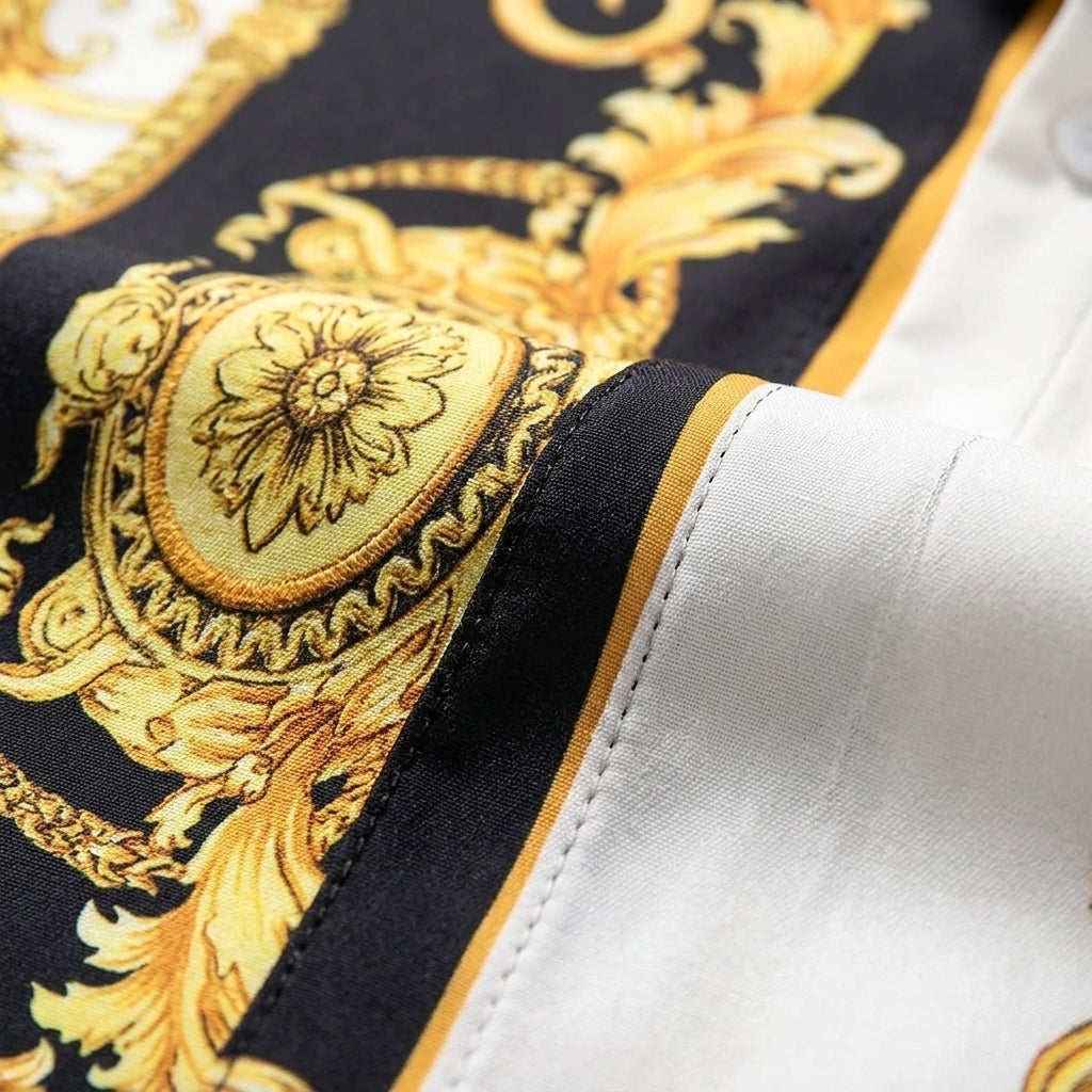 Monaco Baroque Print Shirt - Men's Button Up Shirt