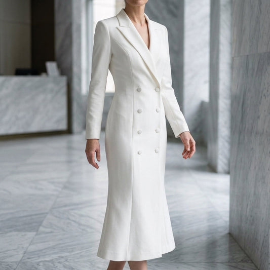Aurelius Structured Dress - Collared Women's Midi Dress