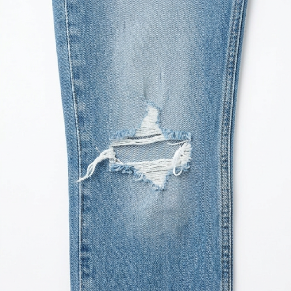 Wearbella Frayed Hem Jeans - 7/8 Women's Straight Jeans