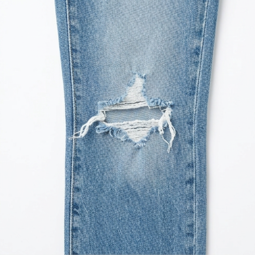 Wearbella Frayed Hem Jeans - 7/8 Women's Straight Jeans