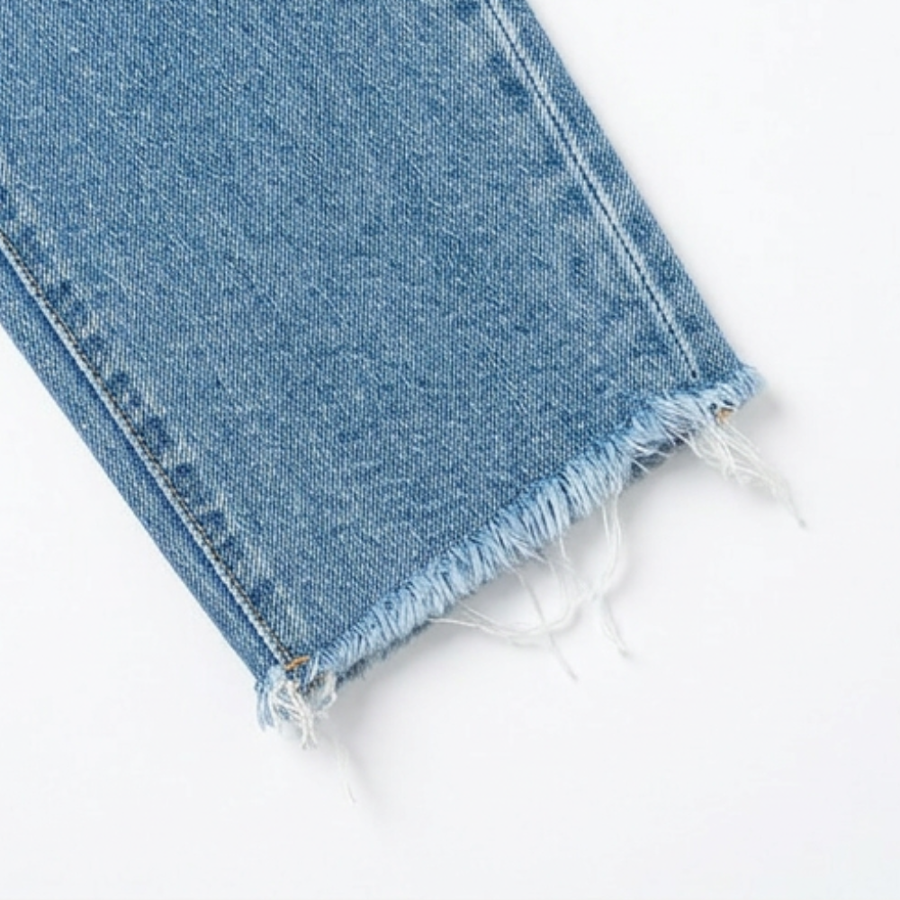 Wearbella Frayed Hem Jeans - 7/8 Women's Straight Jeans