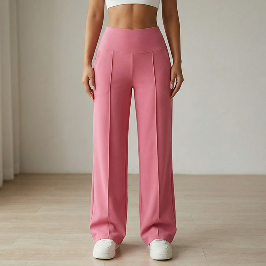 Elyra Wide Leg Yoga Pants - Women's Crossover Waist