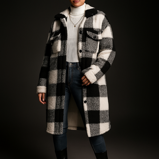 Chalet Fleece Overcoat - Check Men's Fleece Coat