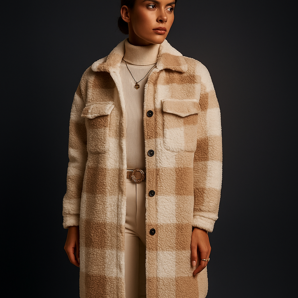 Chalet Fleece Overcoat - Check Men's Fleece Coat