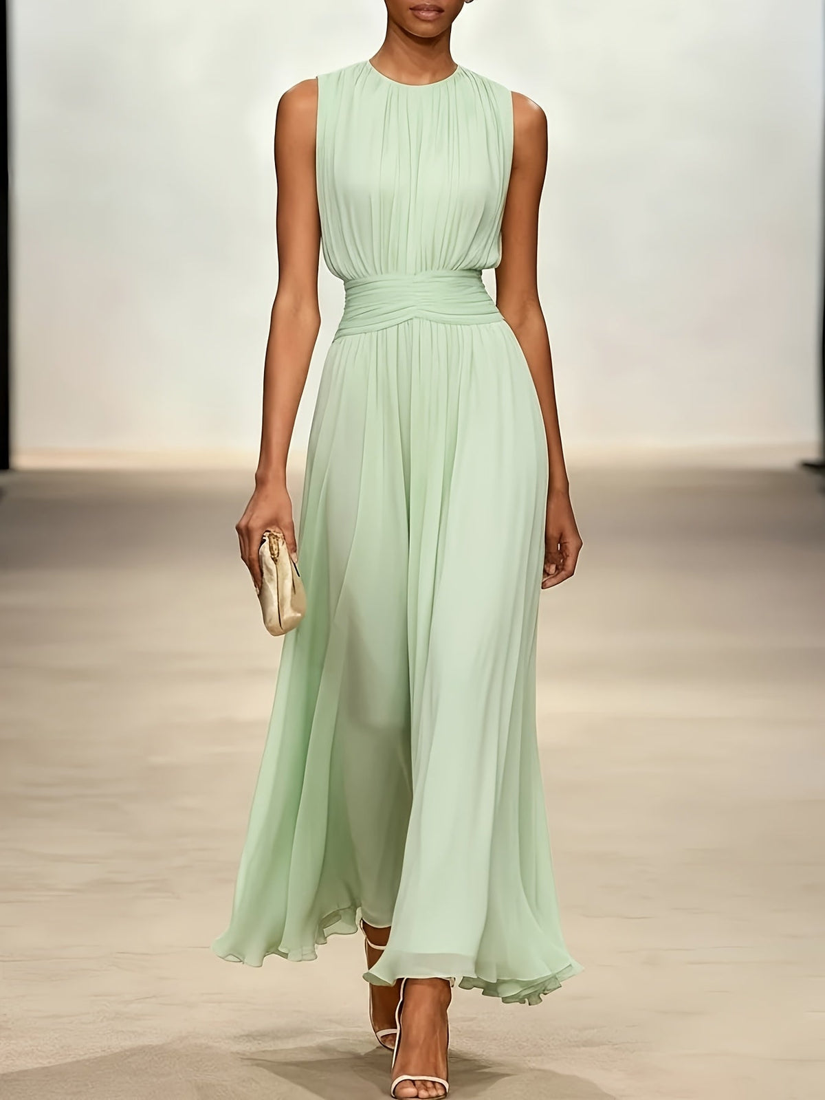 Arabella Pleated Maxi Dress - Women's Wedding Guest Dress