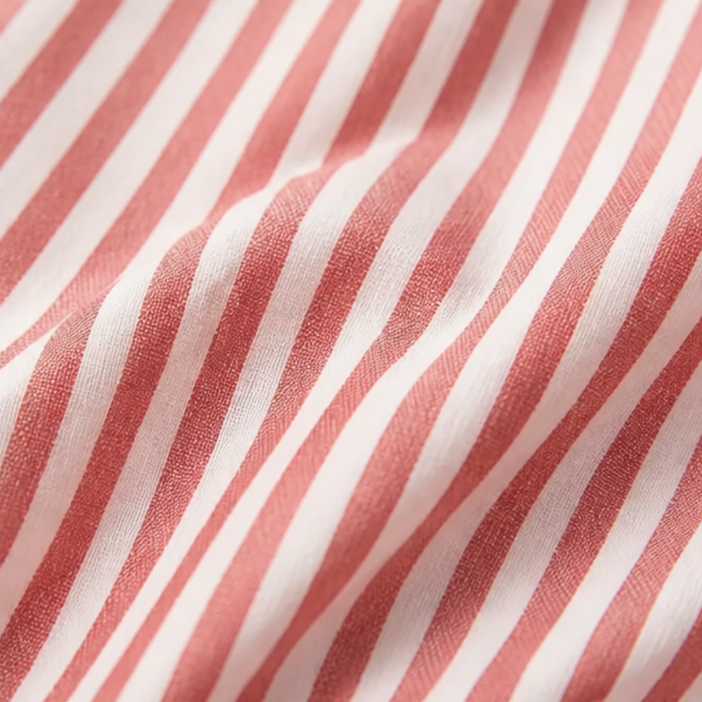 Solene Striped Sailor Collar Blouse - Women's Puff Sleeve