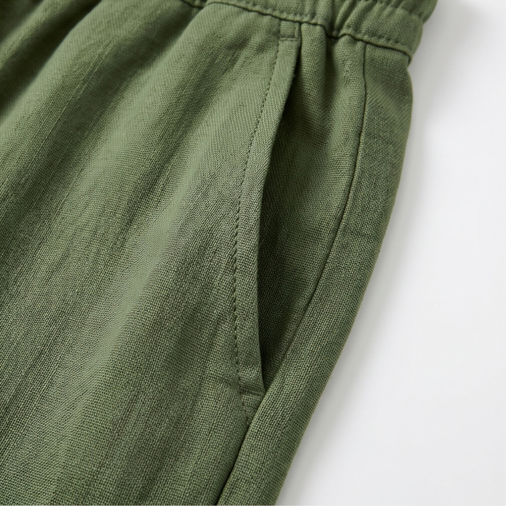 Lirenza Ankle Pants - Women's Drawstring Tapered Trousers