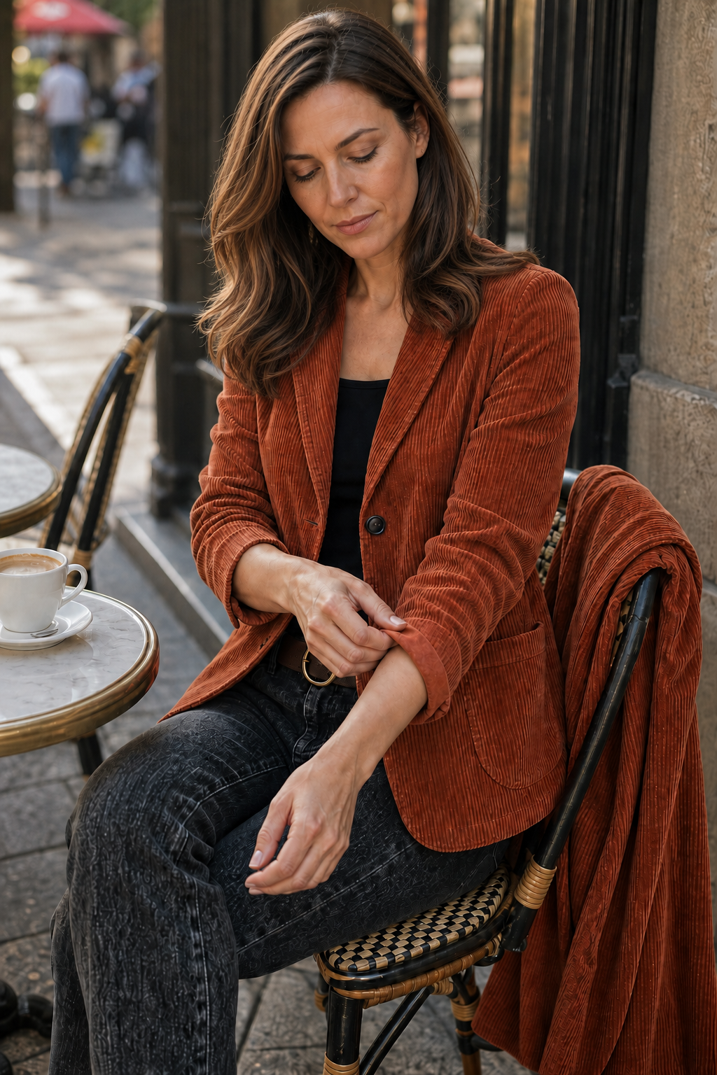 Wearbella Corduroy Look Jacket - Women's Relaxed Jacket