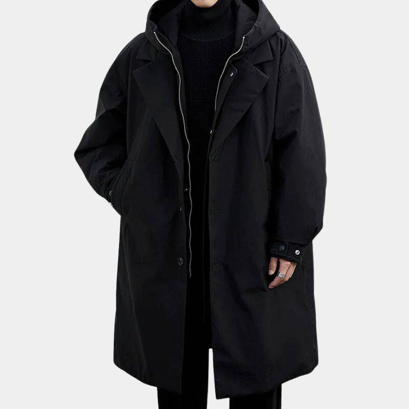 Arctos Men's Trench Coat - Windproof Longline Coat