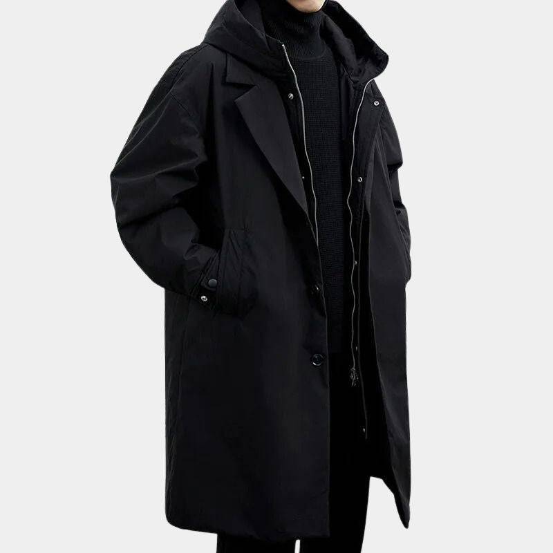 Arctos Men's Trench Coat - Windproof Longline Coat