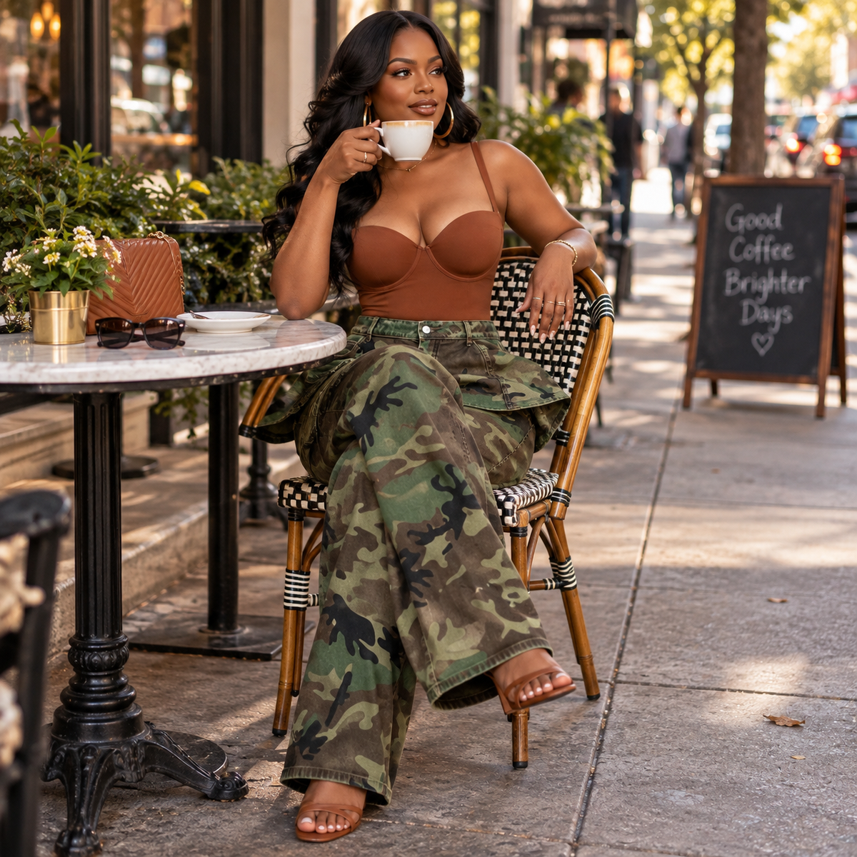 Camo Muse Wide Leg Jeans - Camouflage Women's Jeans