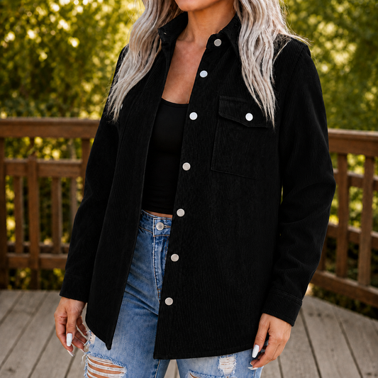 Corvella Shirt Jacket - Women's Oversized Wide Wale Shacket