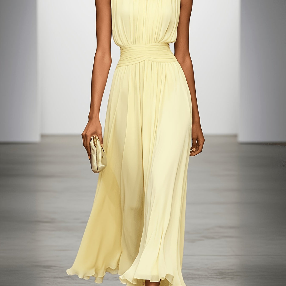 Arabella Pleated Maxi Dress - Women's Wedding Guest Dress