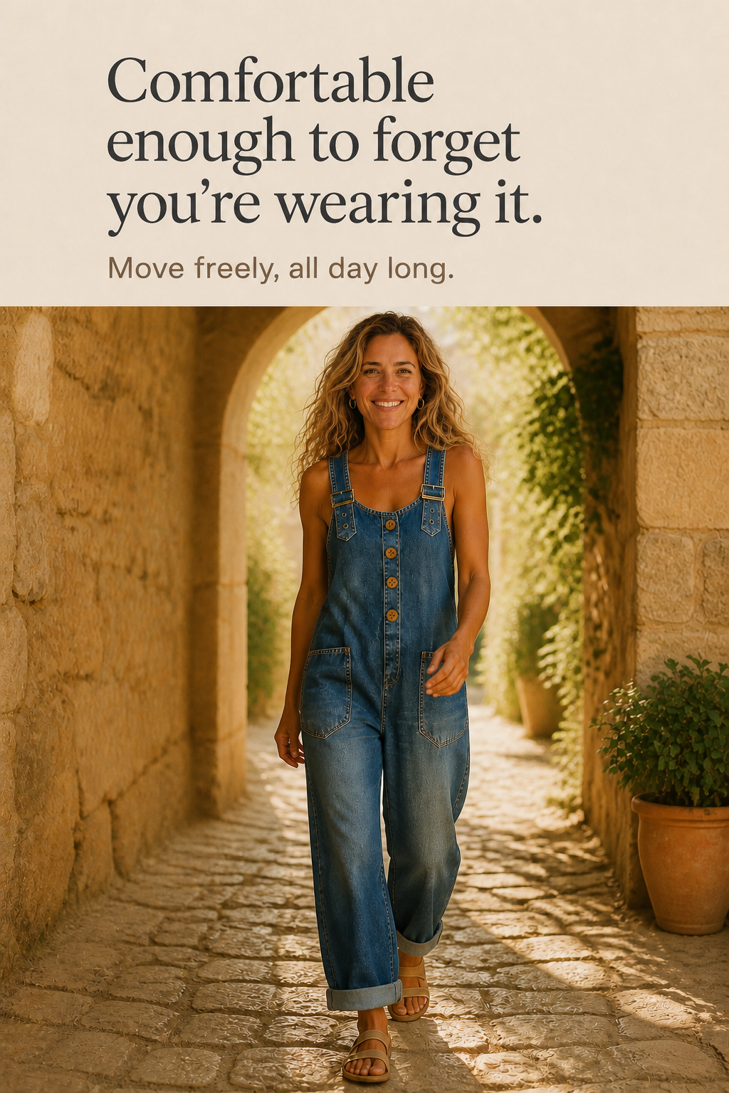 Loosetta Wide Leg Overalls - Women's Vintage Dungarees