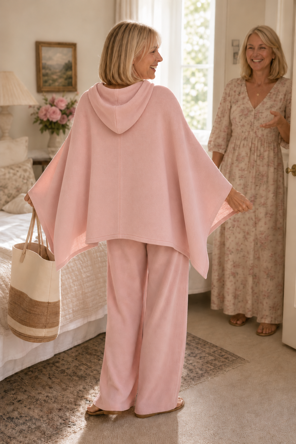 Wearbella Cape and Trouser Set - Women's Wide Leg Co Ord