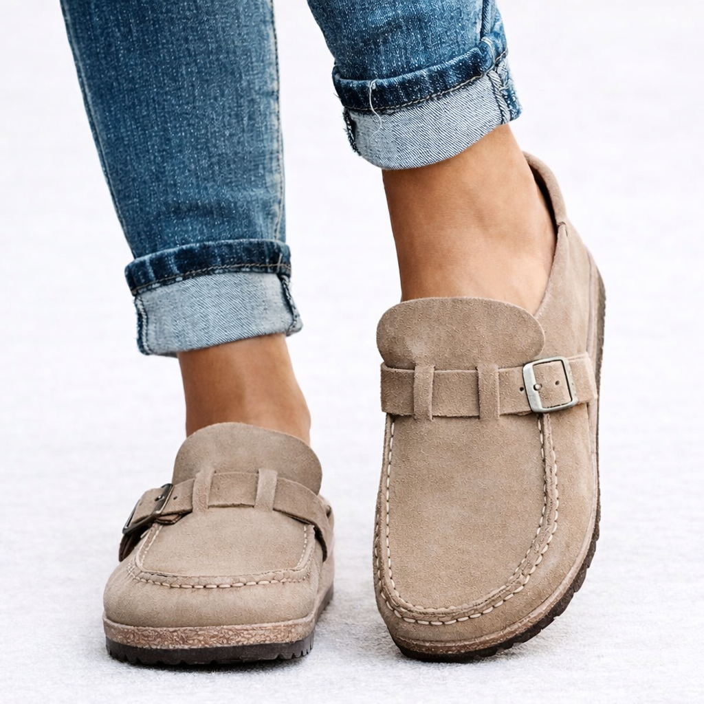 Orthopaedic Buckle Loafers - Women's Slip-On Loafers