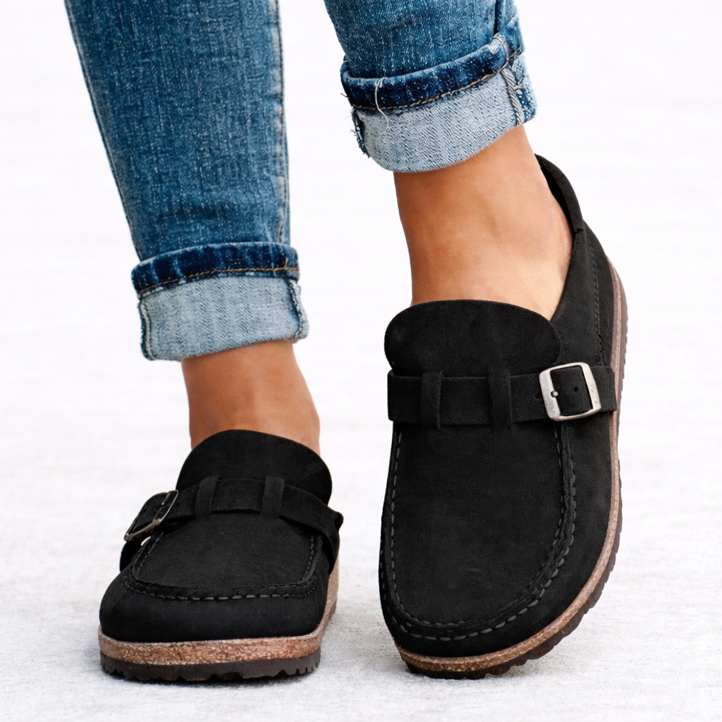 Orthopaedic Buckle Loafers - Women's Slip-On Loafers
